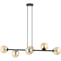 Emibig Rossi lampe suspendue 6x10 W noir-ambre 876/6