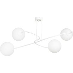 Emibig Selbi plafonnier 4x10 W blanc-laiteux 734/4W
