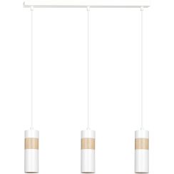 Emibig Akari lampe suspendue 3x8 W blanc-bois 733/3