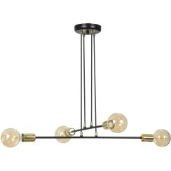 Emibig Vesio lampe suspendue 4x15 W noir-doré 785/4