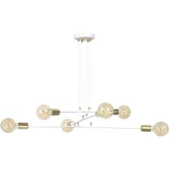 Emibig Vesio lampe suspendue 6x15 W blanc-doré 786/6