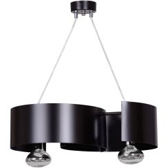 Emibig Vixon lampe suspendue 2x15 W noir-chrome 284/2