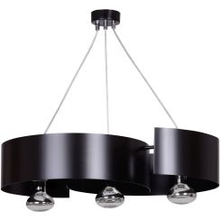 Emibig Vixon lampe suspendue 3x15 W noir-chrome 284/3