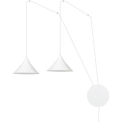 Emibig Abramo lampe suspendue 2x15 W blanc 159/2