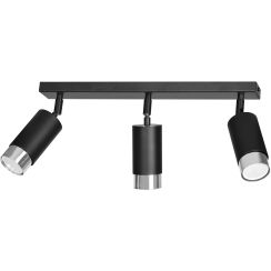Emibig Hiro plafonnier 3x8 W noir-chrome 964/3