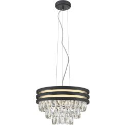 Zuma Line Naica lampe suspendue 4x40 W noir-transparent-doré P0525-04A-P7D7