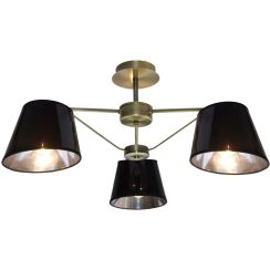 Candellux Cortez plafonnier 3x40 W noir-patine 33-54982