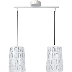 Candellux Vista lampe suspendue 2x60 W blanc 32-64271