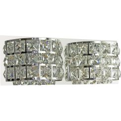 Candellux Saturn applique murale 2x40 W chrome-cristal 22-87235