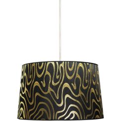 Candellux Tiger lampe suspendue 1x60 W noir-doré 31-94455