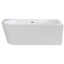 Besco Zoya baignoire murale 170x80 cm rectangulaire blanc-noir-bicolore #WAS-170-ZPC