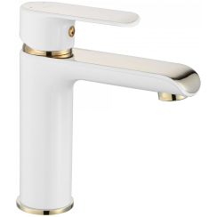 Rea Bloom mitigeur de lavabo sur pied blanc-doré REA-B9919