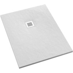 Schedpol Kalait White Stone receveur de douche rectangulaire + cache 120x100 cm blanc 3.3125/B/ST-M2