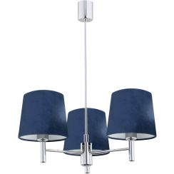 Argon Bolzano lampe suspendue 3x15 W chrome-bleu marine 1381