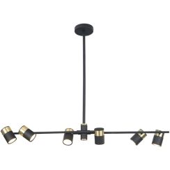 MaxLight Puma plafonnier 6x5 W noir-doré P0409