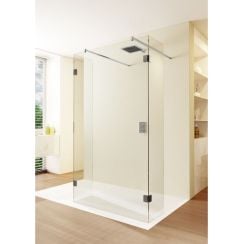 Riho Scandic cabine de douche 160x37 cm noir mat/verre transparent G001052121