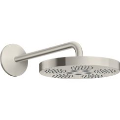 Axor One douche à effet de pluie avec bras 28x28 cm ronde acier 48491800