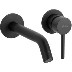 Invena Dafni mitigeur de lavabo encastrée noir BP-88-U04