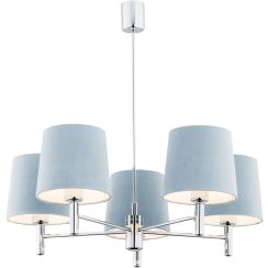 Argon Bolzano lampe suspendue 5x15 W chrome-bleu 2076