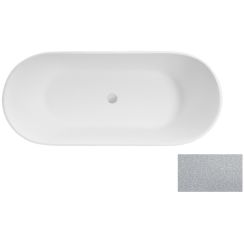 Besco Moya baignoire autoportante 159x68.4 cm ovale bicolore #WMD-160-MS