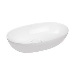 Ksuro 02 lavabo 60x36 cm ovale à poser blanc 20003000