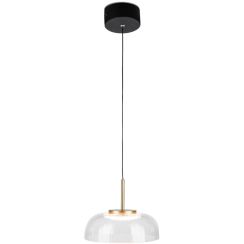 Altavola Design Vitrum lampe suspendue 1x7 W noir-transparent-doré LA104/P