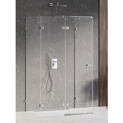 New Trendy Avexa cabine de douche 110x80 cm rectangulaire chrome brillant/verre transparent EXK-2447