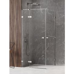 New Trendy Avexa cabine de douche 80x80 cm carrée chrome brillant/verre transparent EXK-2384