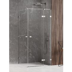 New Trendy Avexa cabine de douche 100x80 cm rectangulaire chrome brillant/verre transparent EXK-2426