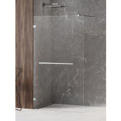 New Trendy Avexa paroi de douche walk-in 60 cm noir brillant/verre transparent EXK-2514