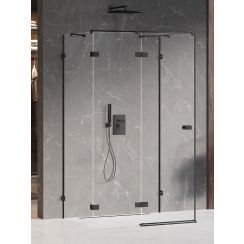 New Trendy Avexa Black kabina prysznicowa 120x100 cm prostokątna lewa czarny mat/szkło przezroczyste EXK-2622