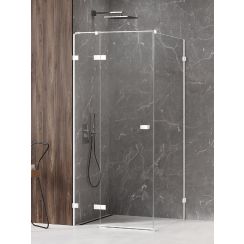 New Trendy Avexa White cabine de douche 110x90 cm rectangulaire blanc mat/verre transparent EXK-2711