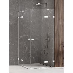 New Trendy Avexa White cabine de douche 110x90 cm rectangulaire blanc mat/verre transparent EXK-2837