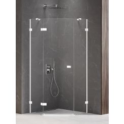 New Trendy Avexa White cabine de douche 80x80 cm blanc mat/verre transparent EXK-3862