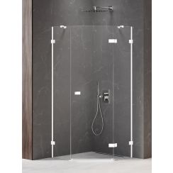 New Trendy Avexa White cabine de douche 90x90 cm blanc mat/verre transparent EXK-3865