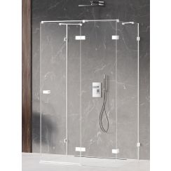 New Trendy Avexa White kabina prysznicowa 120x100 cm prostokątna prawa biały mat/szkło przezroczyste EXK-2903