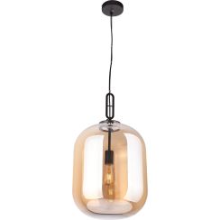 MaxLight Honey lampe suspendue 1x60 W noir-ambre P0299
