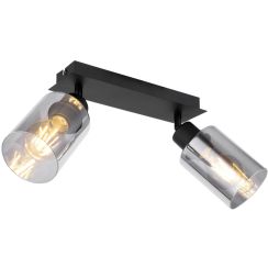 Globo Lighting Hadera plafonnier 2x15 W noir-fumé 15465-2