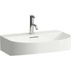Laufen Sonar lavabo trois trous 60x42 cm semi-circulaire classique-de meuble blanc brillant H8163420001081