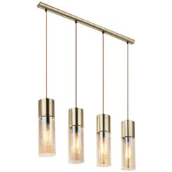 Globo Lighting Annika lampe suspendue 4x25 W laiton-ambre 21000-4HM