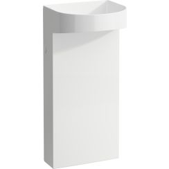 Laufen Sonar lavabo sur pied 41x38 cm semi-circulaire autoportante blanc mat H8113417571121