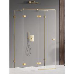 New Trendy Avexa Gold Shine kabina prysznicowa 120x70 cm prostokątna lewa złoty połysk/szkło przezroczyste EXK-2118