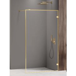 New Trendy Avexa Gold Shine ścianka prysznicowa walk-in 140 cm złoty połysk/szkło przezroczyste EXK-4320