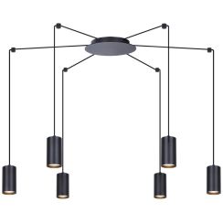 Kaja Puerto lampe suspendue 6x10 W noir K-4898