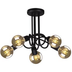 Kaja Deze plafonnier 5x60 W noir K-3621