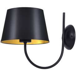 Kaja Sasto applique murale 1x40 W noir-doré K-4337