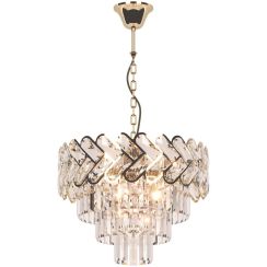 Kaja Toscana Gold lampe suspendue 6x40 W doré-cristal K-8170