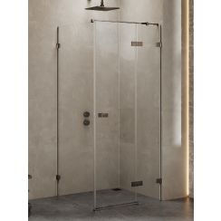 New Trendy Avexa Gunmetal Brushed cabine de douche 110x100 cm rectangulaire gris canon brossé/verre transparent EXK-3364