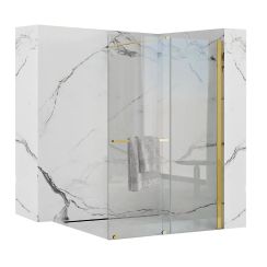 Rea Cortis Gold ścianka prysznicowa 100 cm Walk-In złoty/szkło przezroczyste REA-K8484