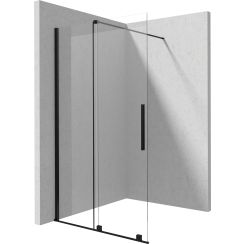 Deante Prizma paroi de douche walk-in 120 cm noir mat/verre transparent KTJ_N32R